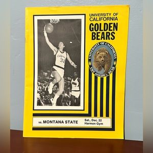 1984-85 CAL Golden Bears vs Montana Bobcats Basketball Program + 2 Ticket Stubs